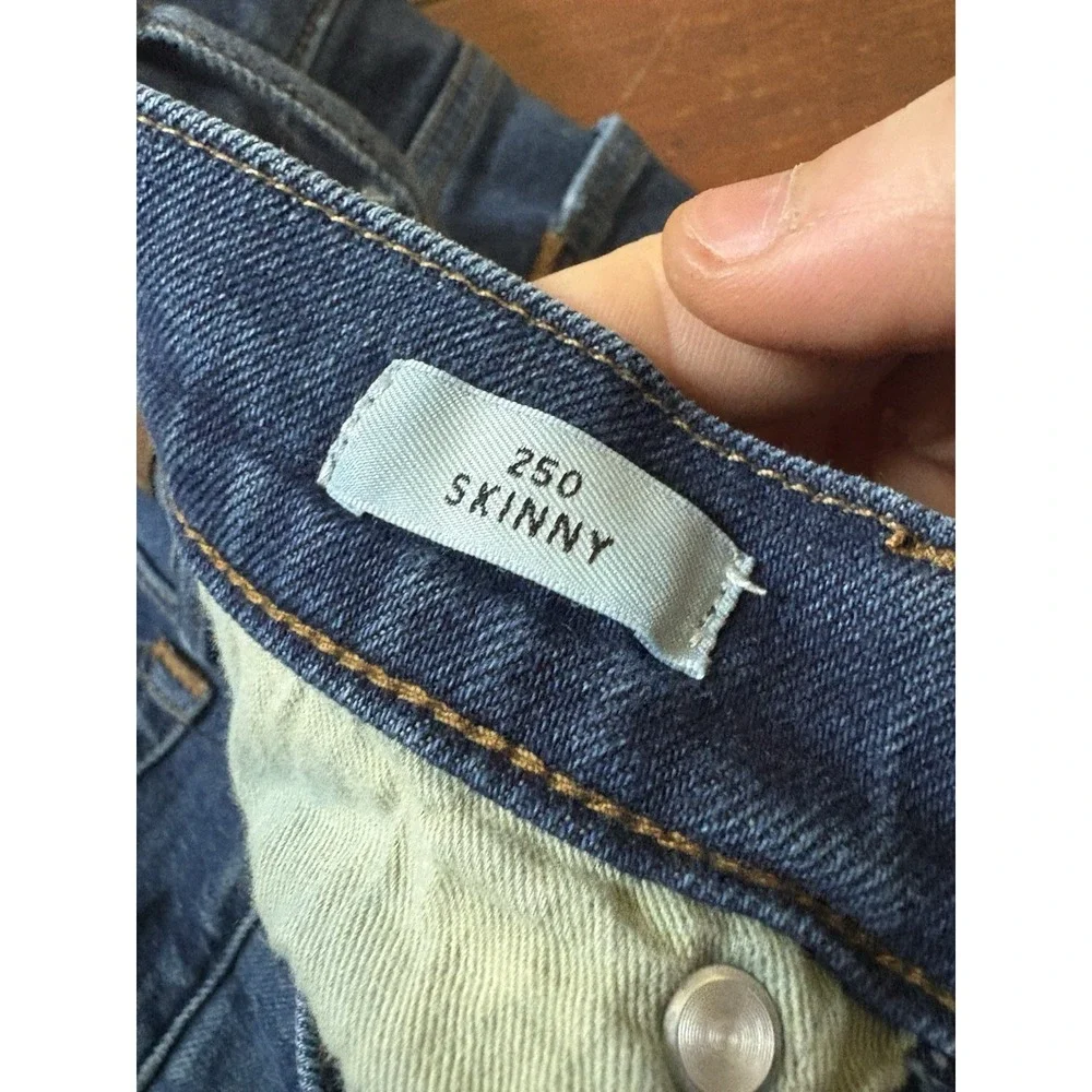 J.Crew 250 Skinny Jeans Mens 31x34 Blue Stretch Kurabo Japanese Denim